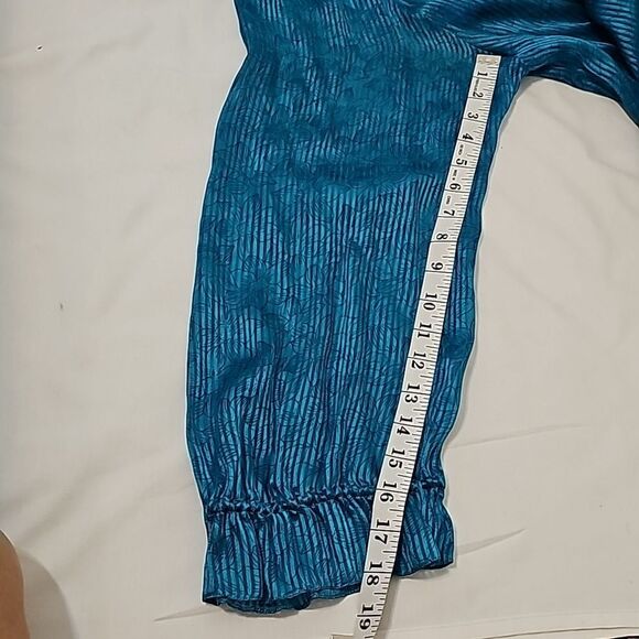 COPY - Vintage 80s Nora Noh Peplum blue silk dress size 8 - Picture 11 of 12